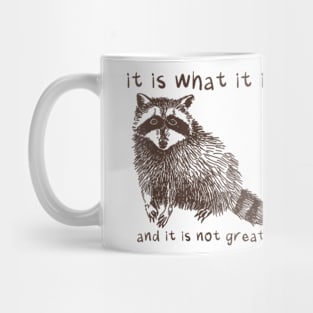 It Is What It Is And It Is Not Great Racoon Mug